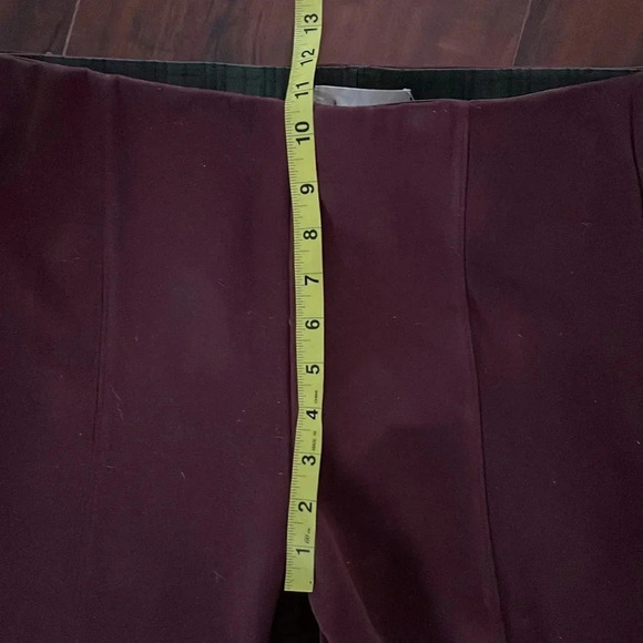 Anthropologie faux suede leggings Maroon Burgundy Ankle zip Size 32 Pull on - Picture 7 of 11
